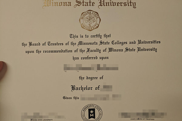 Winona State University fake diploma Example Of Winona State University fake diploma Winona State University 600x400